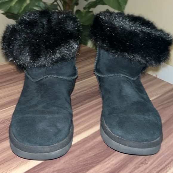 UGG CATHIE SUEDE FAUX FUR BOOTIES - Picture 12 of 16